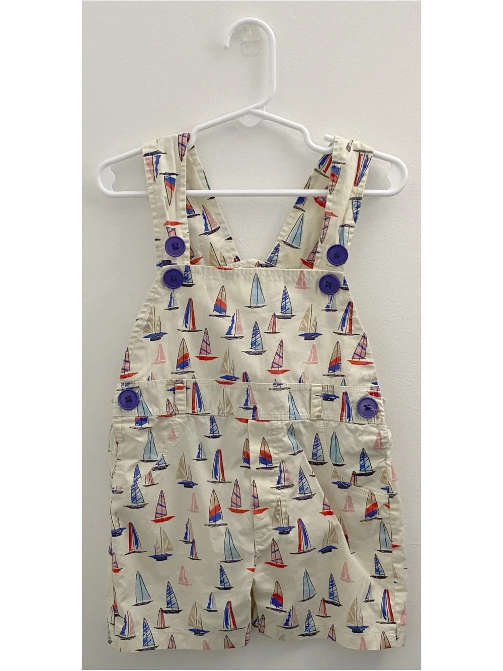 Sailboat Print Overalls Size 18 - 24 Months